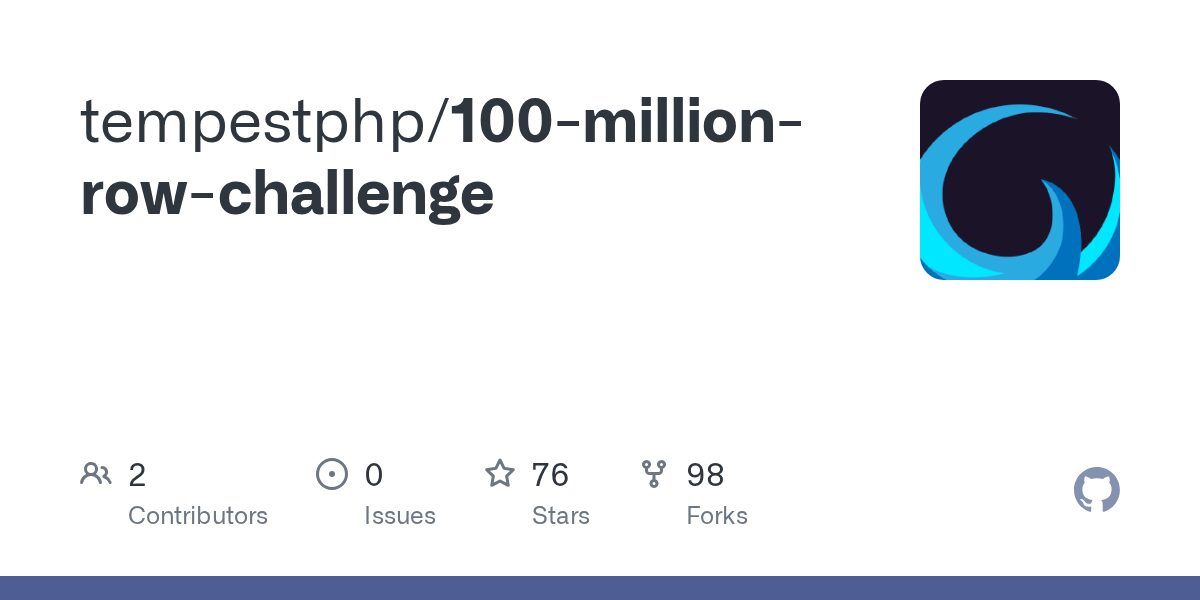 100 Million Row Challenge in PHP