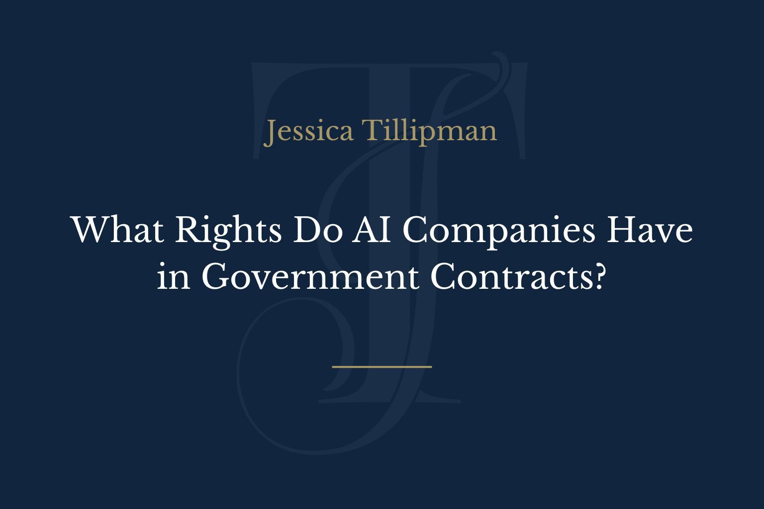 AI Companies & US Government Contracts: Navigating Legal Rights
