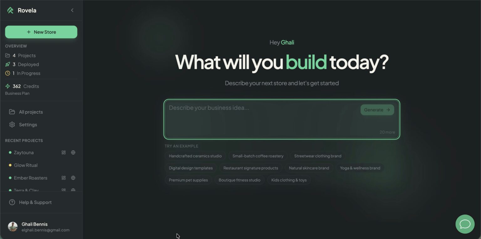 Rovela: AI-Powered E-Commerce Platform for Fast Store Launches