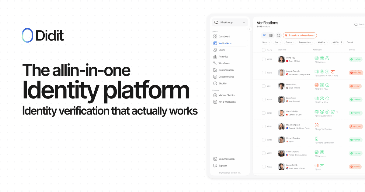 Didit: The All-in-One Identity Verification Platform for Fast, Secure Verification