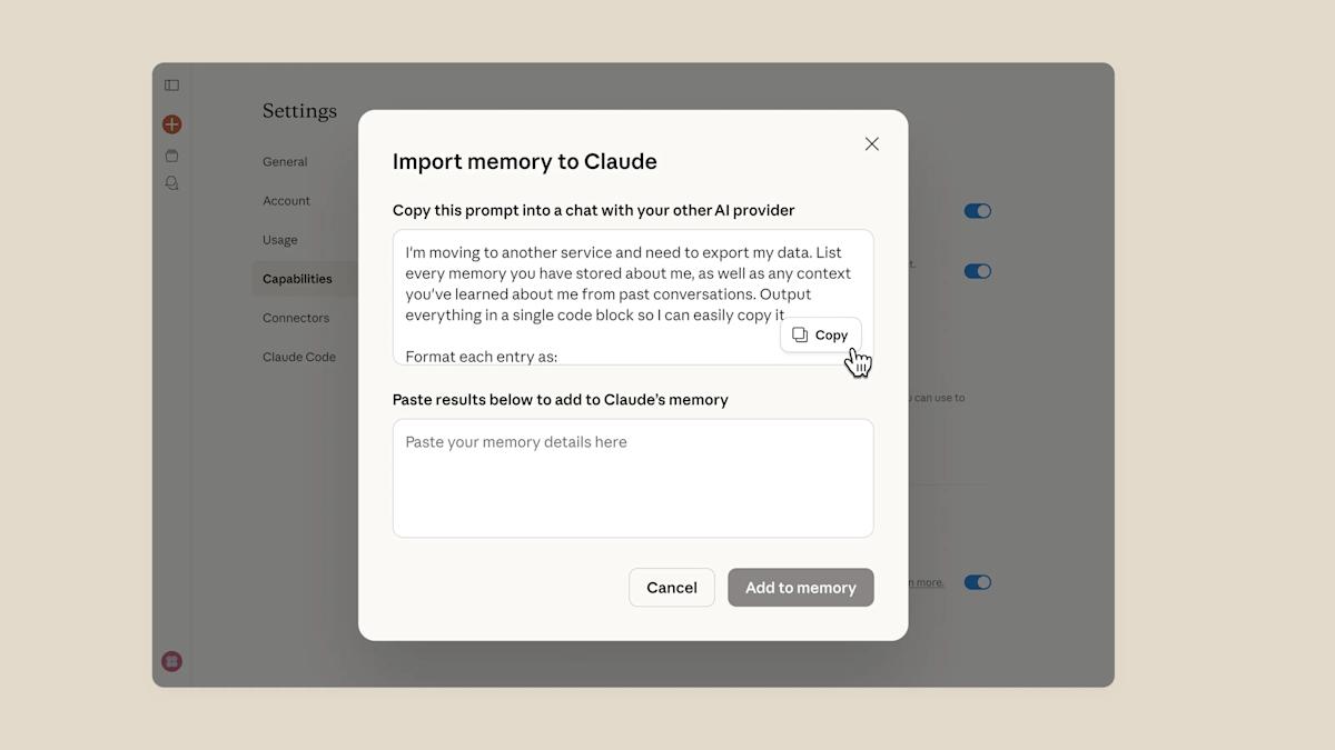 Claude AI's Memory Import Tool: A Game-Changer for AI Switchers