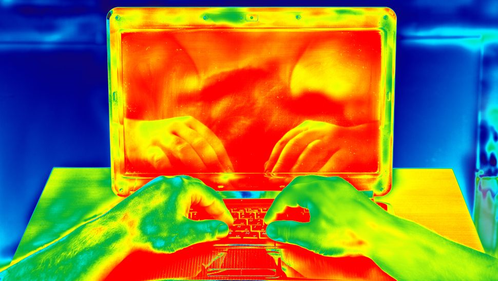 Invisible Data Transmission: Hiding Messages in Heat Radiation