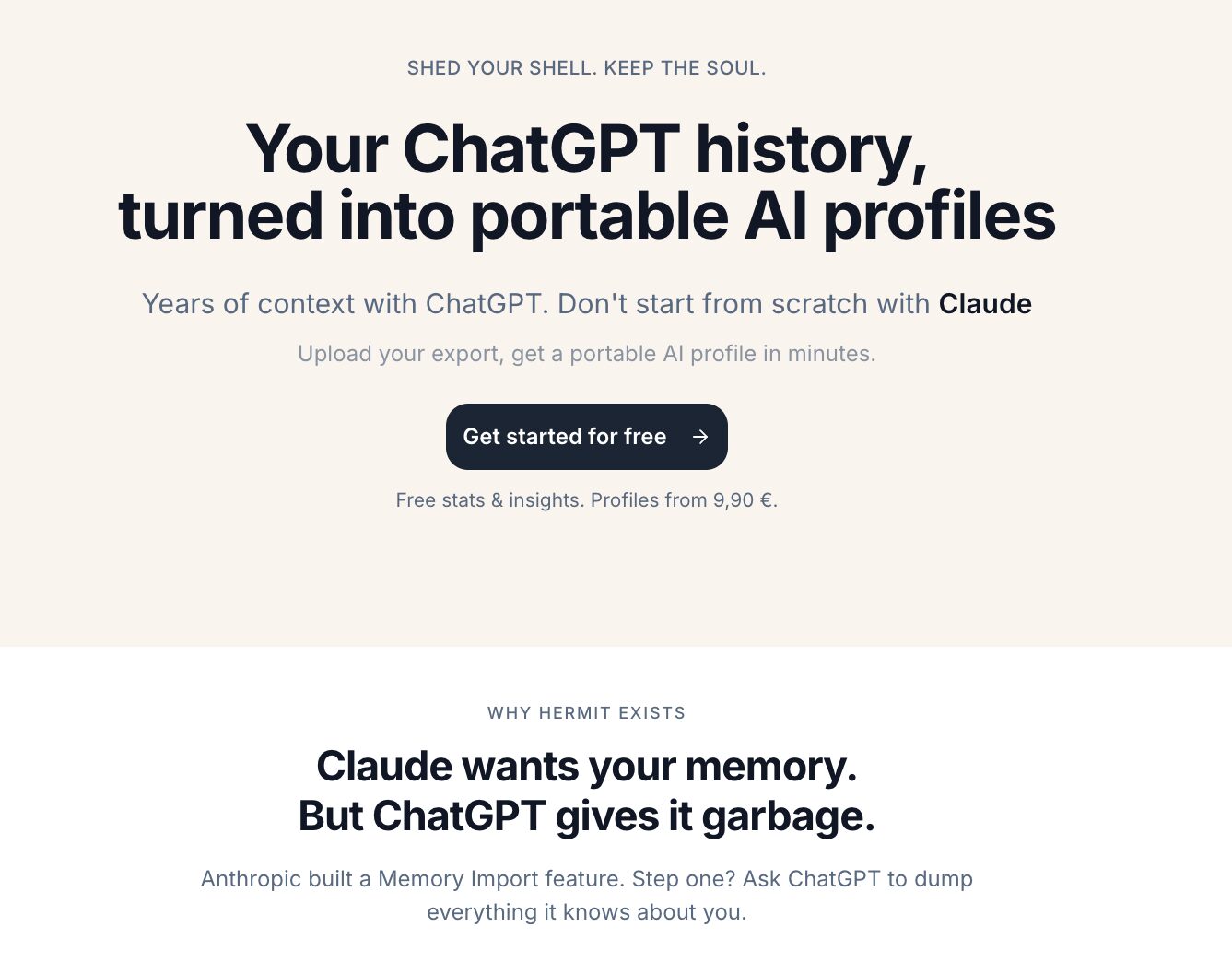 Hermit AI Tool: Migrate ChatGPT Context to Claude, Gemini & More