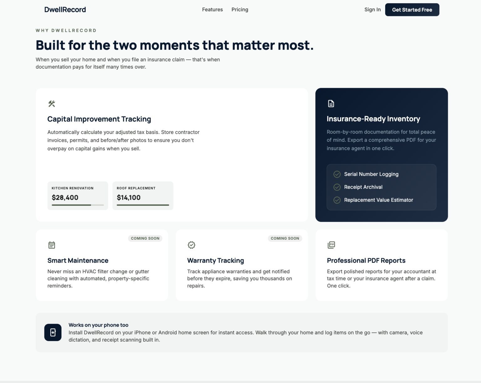 DwellRecord: Simplifying Home Record Keeping