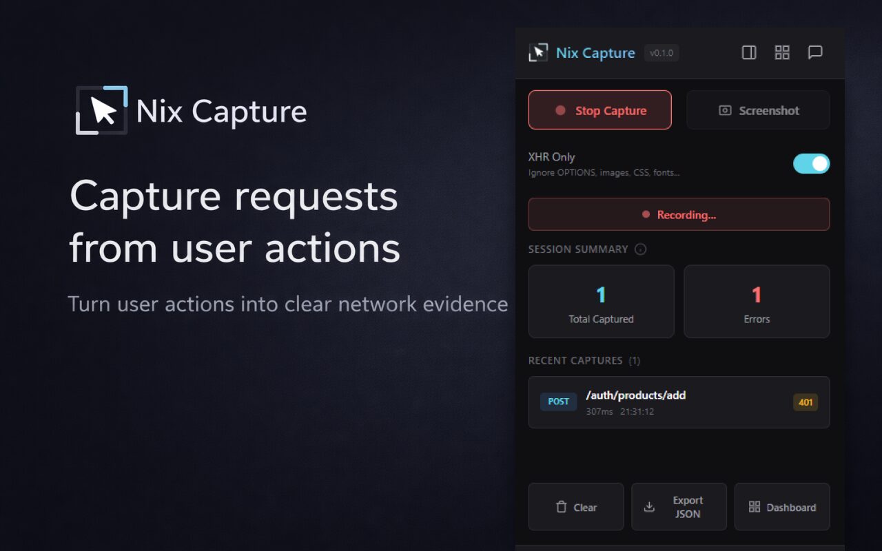 Nix Capture: Simplify API Bug Reports for QA Teams