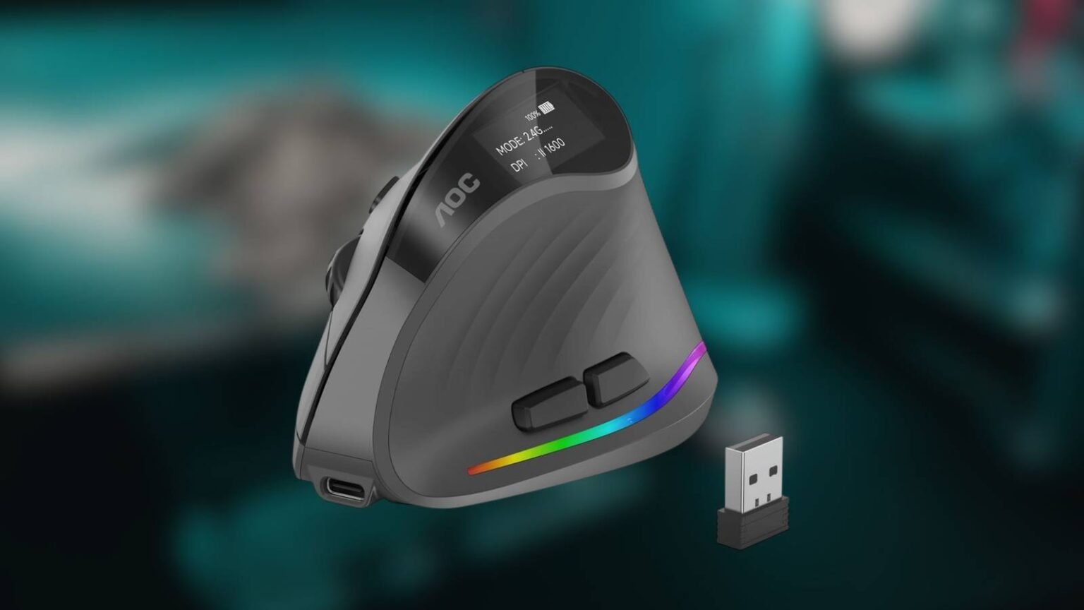 Ergonomic Mouse with RGB and Built-in Screen at Lowest Price