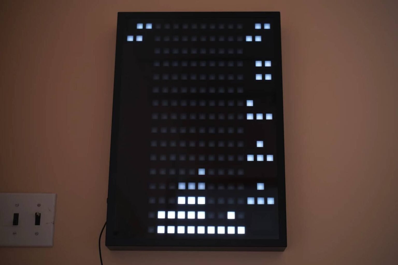 Ikea Wall Lamp Converted into Tetris Game with ESP32