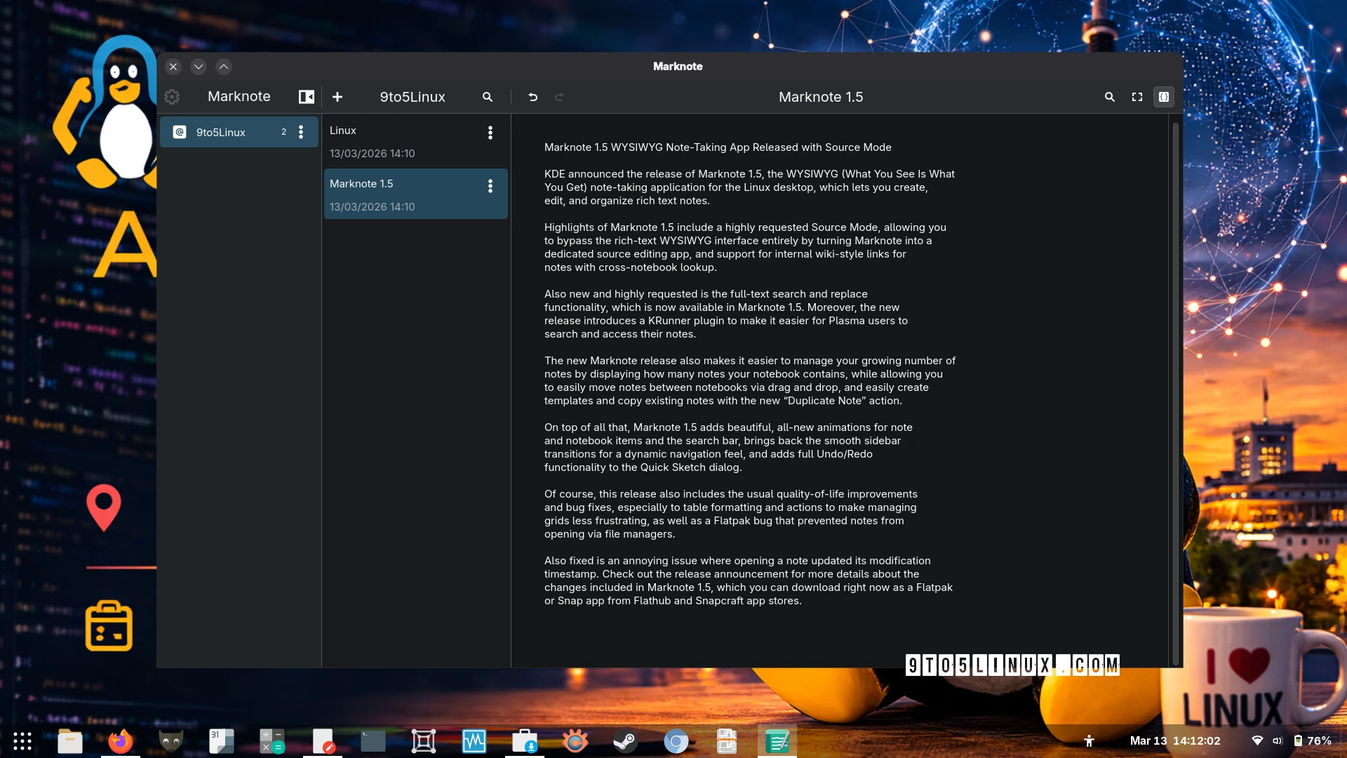 Marknote 1.5: A Powerful Markdown Note-Taking Tool for Linux